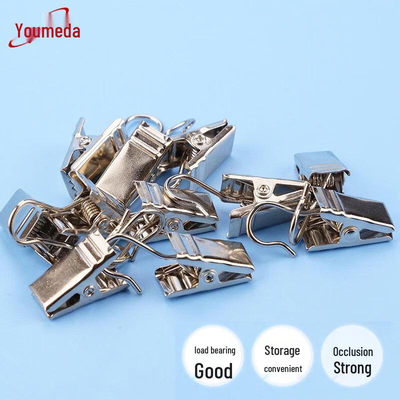 Stainless Steel Curtain and Badge Clips 9x18mm