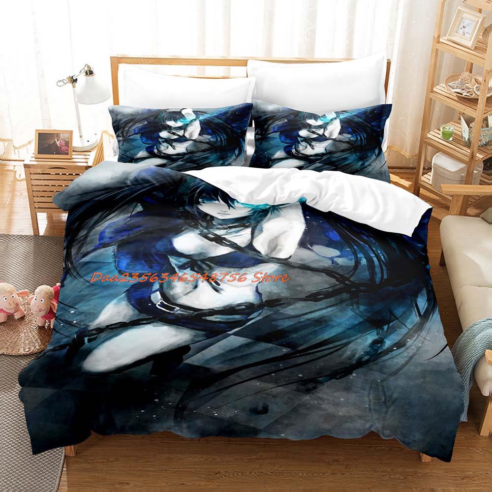Black Rock Shooter Bedding Set Single Twin Full Queen King Size Bed Set Aldult Kid Bedroom Duvetcover Sets Anime Bed Sheet