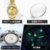 OLEVS Stainless Steel Quartz Watch with Diamond Luminous Easy to 30M Water Gift for Gold Women's Dial, Display, Read, Resistance, Popular, Cute,