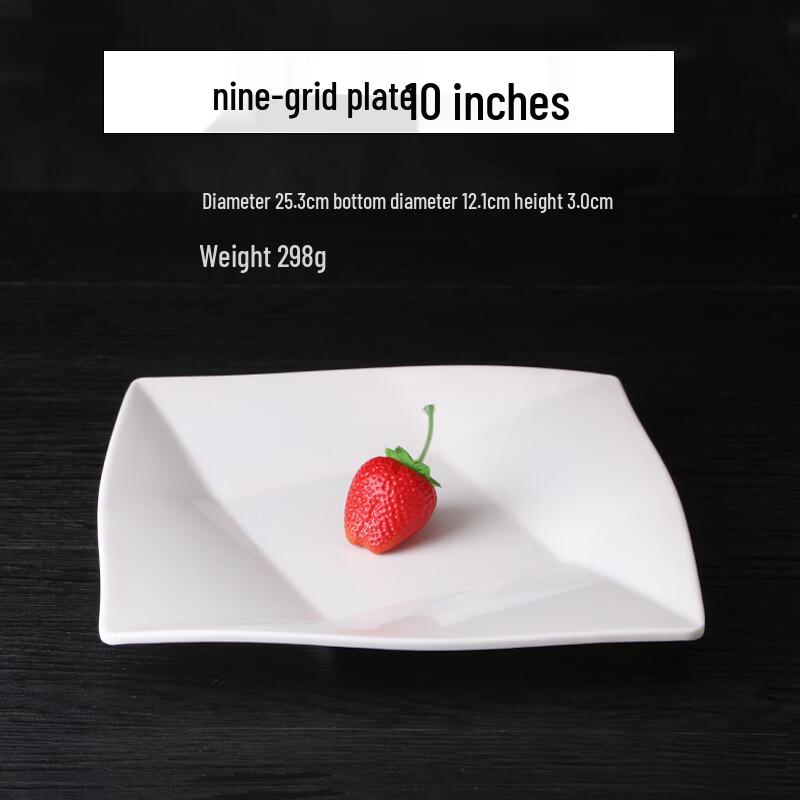 Melamine 9-Compartment Sectioned Plates