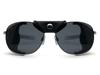 [SPEED ADDICT] LEATHER SIDE COVER PILOT SUNGLASS Silver X Smoke Vintage Aviator Style Windproof Dustproof Motorcycle Goggles Domestic Regular Item