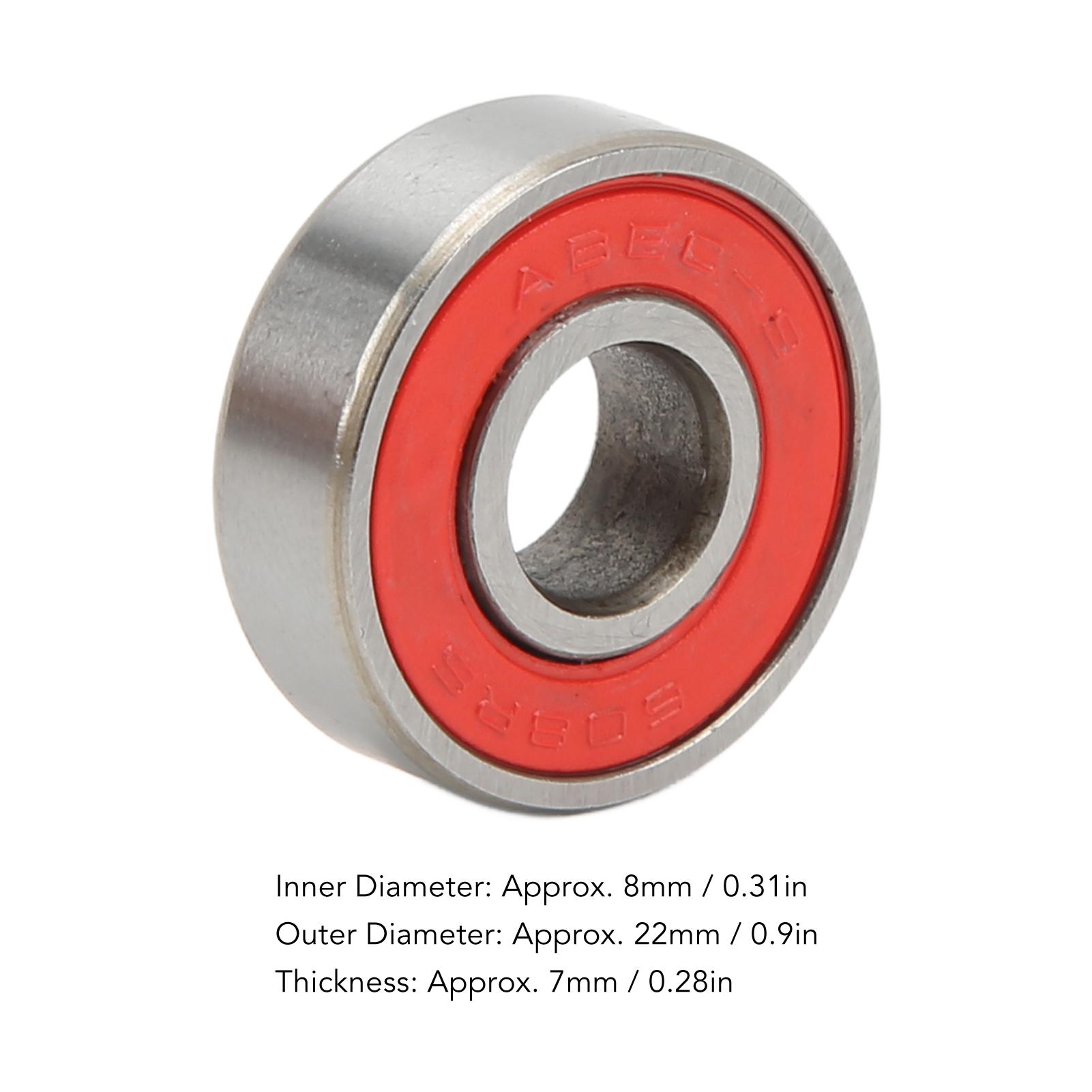 

8Pcs 608 ABEC 9 Bring Carbon Steel Sled Brings 8x22x7mm for Roller Skates Dance Boards