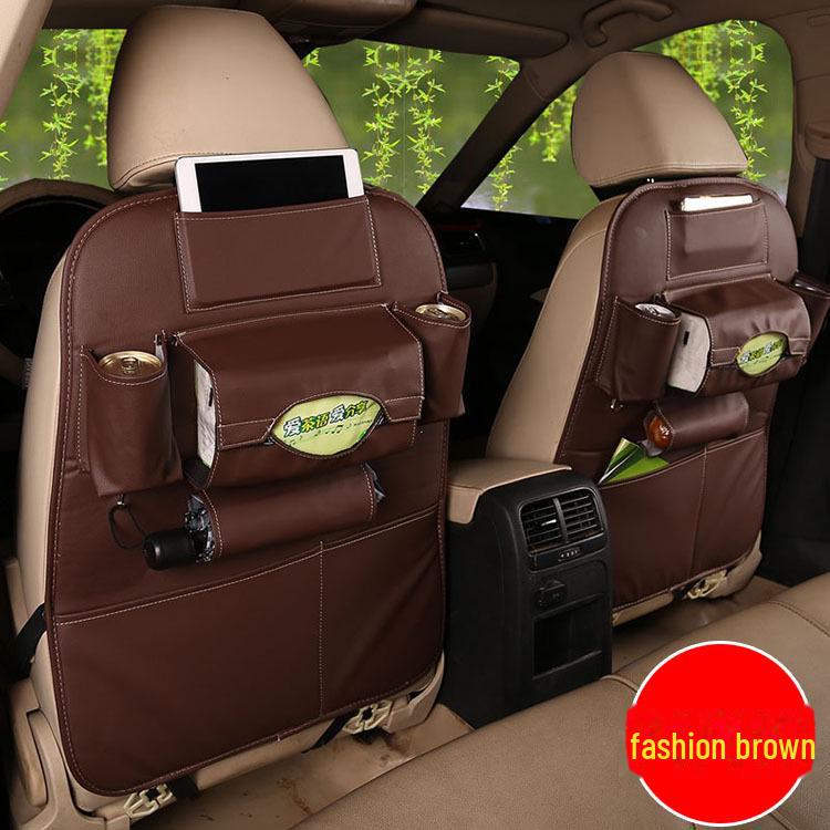 

Шкіряна сумка для зберігання на спинці автомобільного сидіння зі складаним столиком Single Pack (Universal Fit)