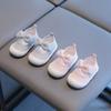 Kids Shoes Baby Girl Walking Shoes with Breathable and Non Slip Mesh Bow Princess Shoes with Non Slip Soft Soles