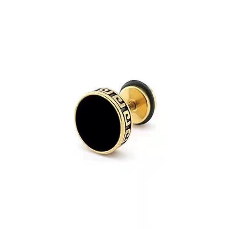 LT-MS-556 Punk-Style Stainless Steel Dumbbell Stud Earrings Fashionable Screw Stud for Men Women Trendy Personalized Parties