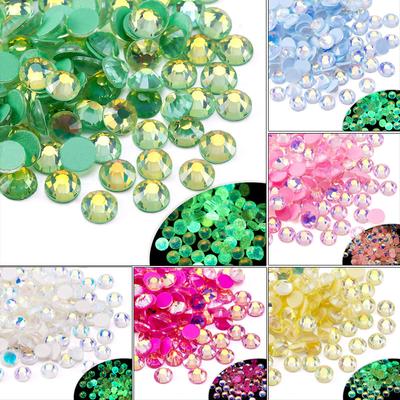 Glass Flat Bottom Luminous Diamond Diy Nail Drill Nail Decoration Fluorescent Drill Mobile Phone Case Decorative Rhinestone