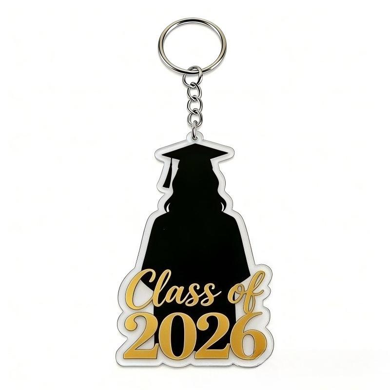 2026 Graduation Ceremony Doctoral Hat Bag Keychain Graduation Lovely Enamel Graduation Cap Keychain Commemorative Souvenir Gift