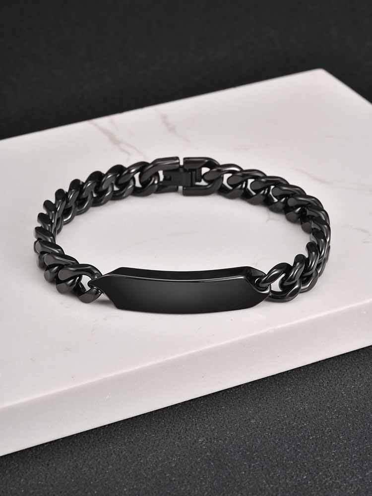 Heren RVS Cubaanse Schakel Retro Punk Armband BR-2796
