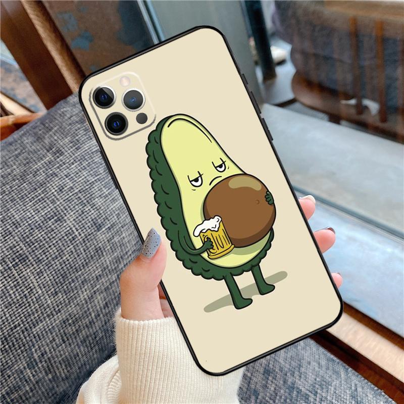 Cute Avocado Fruits Phone Case For iPhone 16 15 14 12 11 13 Pro Max 12 13 mini XR 15 16 Plus 16e Cover Shell