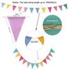 Colorful Jute Triangle Flags Vintage Pennant Bunting Birthday Wall Decor Graduation Party Supplies