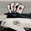 Poker Spades A Pattern Motorcycle Decals Motocross Fuel Tank Cafe Racer Body Car Windows Funny Decoration Playing Card Stickers