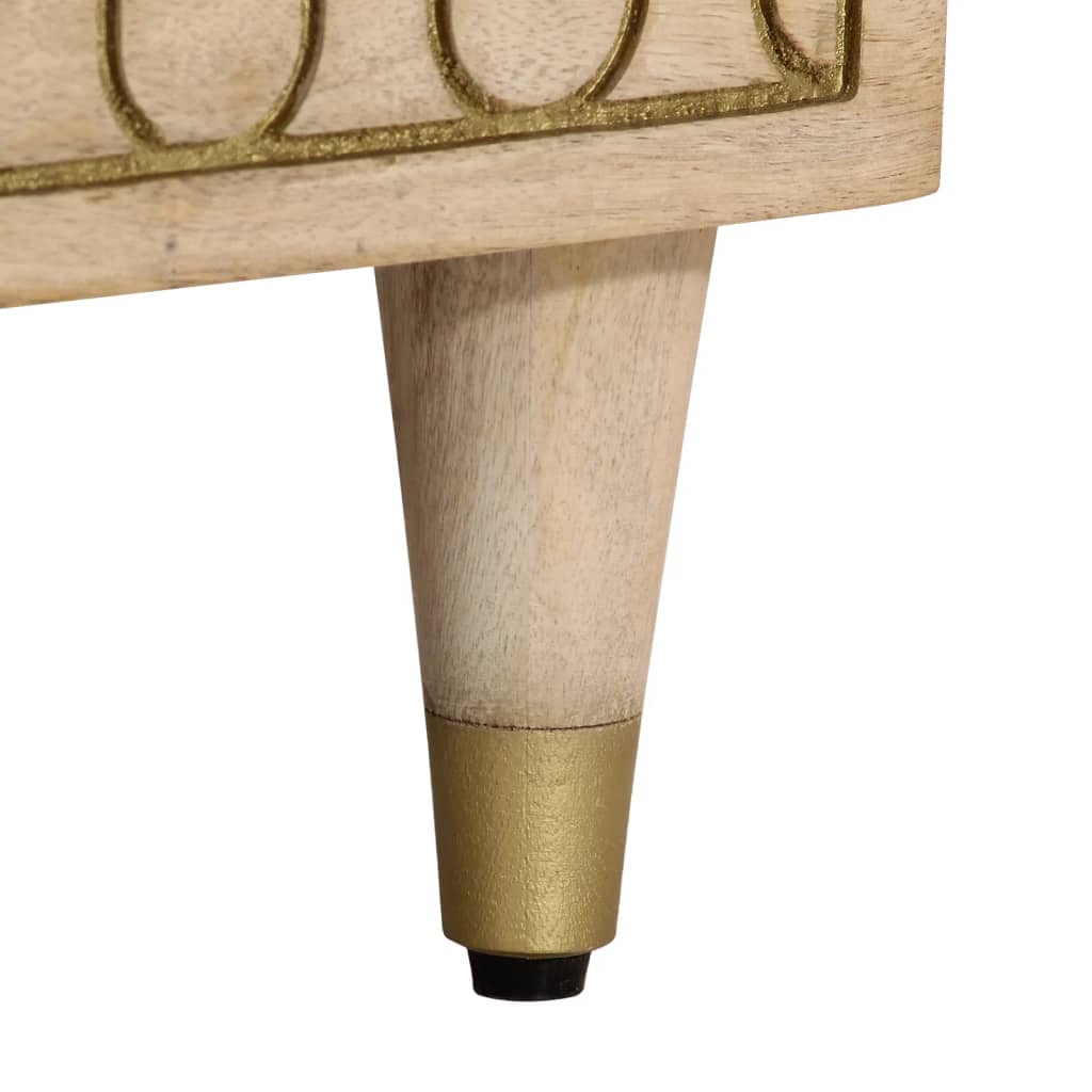  Coffee Table, 80x54x40 Cm, Solid Mango Wood