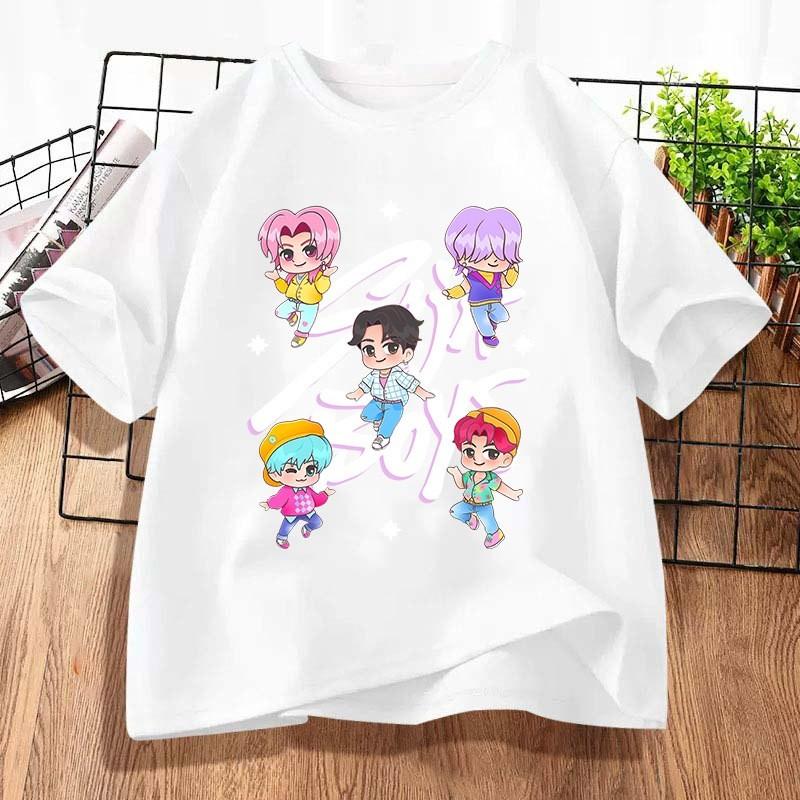 NELLY Baju Anak KPop Demon Hunters Saja Boys T-Shirt Huntrix Shirt Kids Short Sleeve