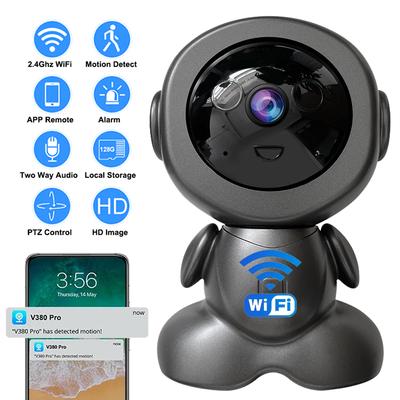 Mini WiFi IP kamera Bezdrátová vnitřní robotická chůvička Dvoucestná zvuková detekce pohybu Video Camara V380 CCTV Bezpečnostní ochrana