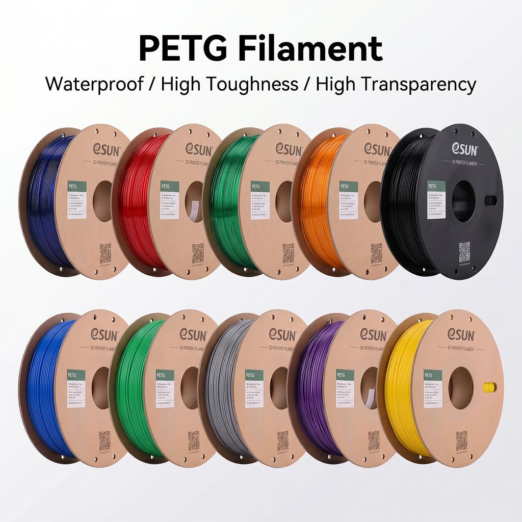 ESUN PETG 3D Printer Filament 1.75mm 1KG/spool PETG Filaments FDM Plastic Rod 240-260℃ Waterproof High Toughness Moulding
