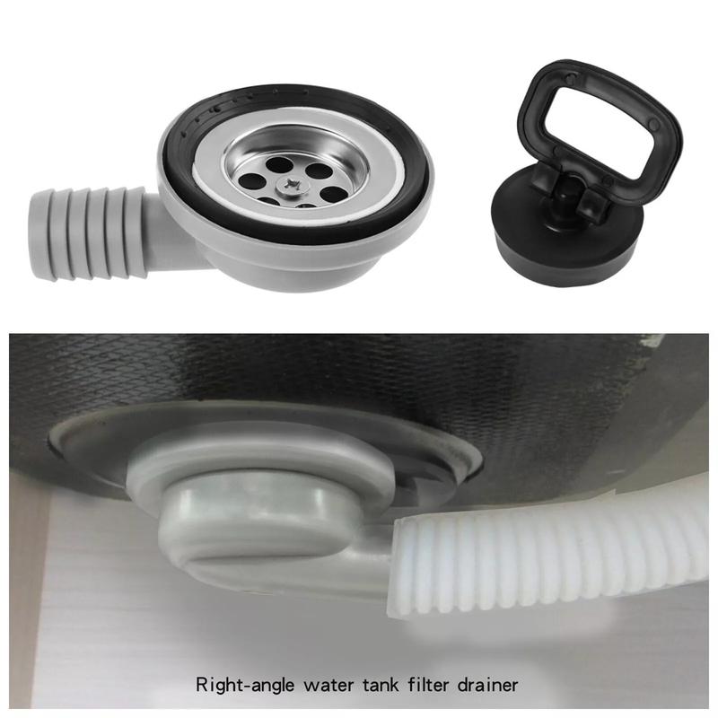 RV Sink Waste Drain Plug Stainless Steel Kitchen Sink Drain Strainer Anti-Clogging Sink Food Catcher For Boat Caravan Motorhome