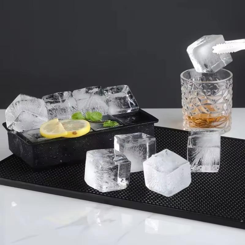 1/10PCS 4/6/8/15 Large Compartment Silicone Ice Cube Mold with Ice Ball Maker DIY Ice Tray for Home Kitchen Bar Freezer Tool