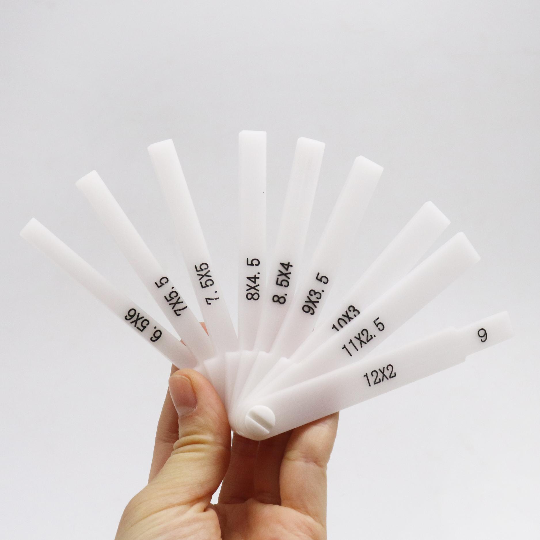 9-piece 2-12mm POM Feeler Thickness Gauge Set for Automobile Industry белый