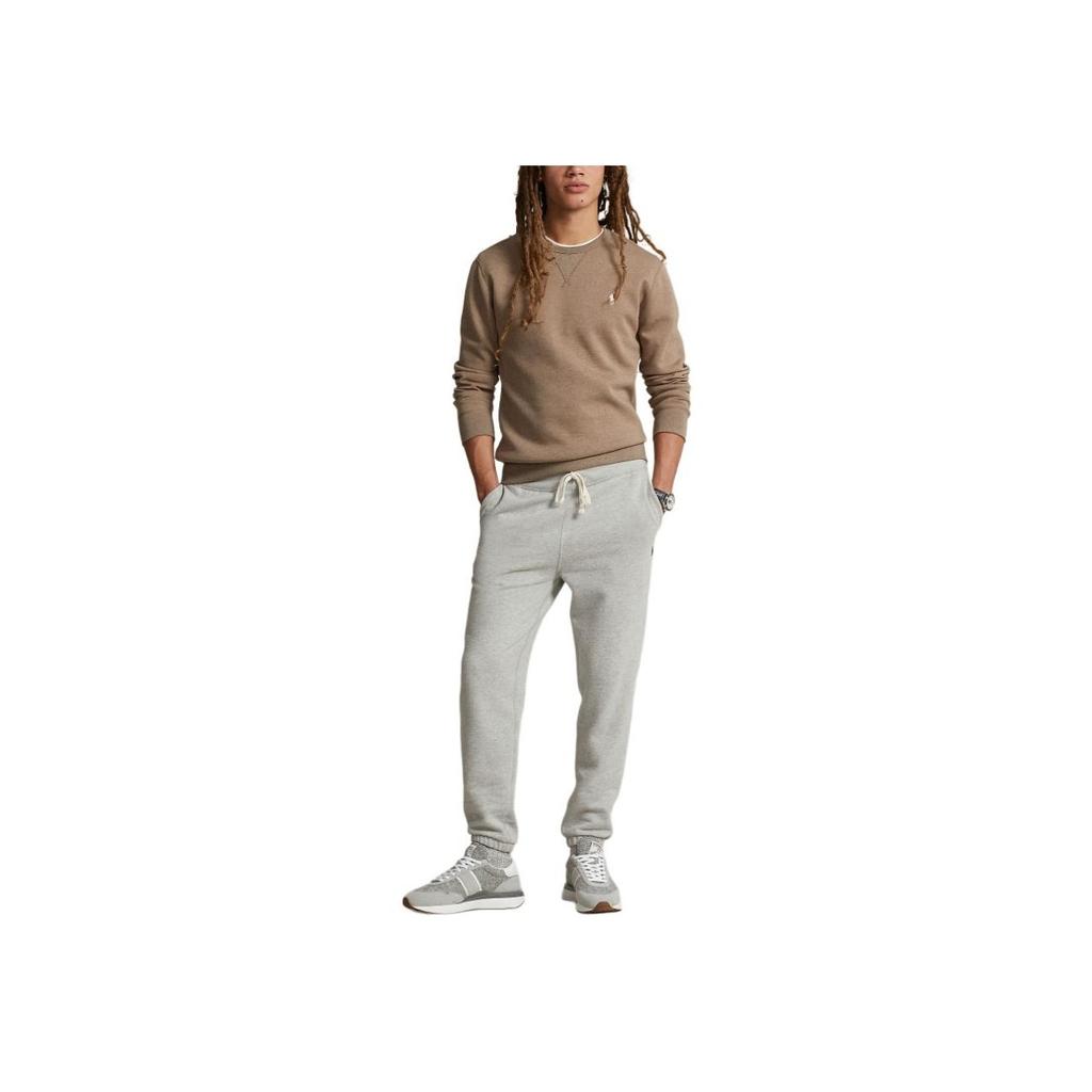 Polo Ralph Lauren Ss24 Solid Logo Pattern Embroidered Crew Neck Long Sleeve Sweatshirt Men Sweatshirt Dark-Gray-Brown MNPOKNI16823462-200
