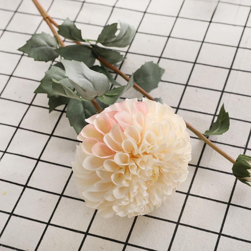 80cm Simulation Dahlia Flowers Real Touch Silk Fake Flowers  Garden Decor