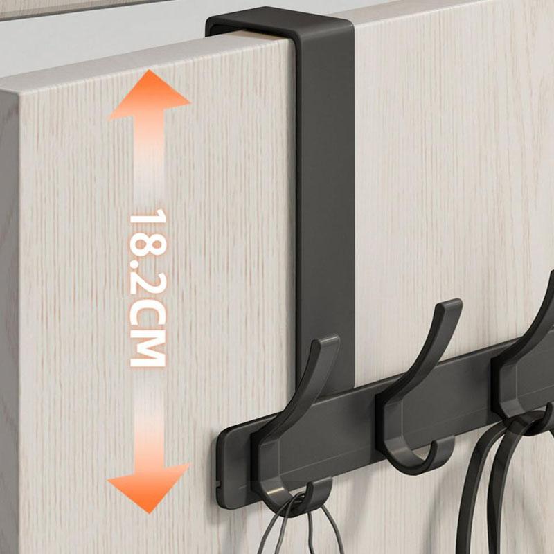 Kleiderbügel über der Tür mit 6 Haken, robuster Türhaken für Schlafzimmer, Haken auf der Rückseite der Tür, Aufbewahrung für Mantel, Handtuch, Tasche