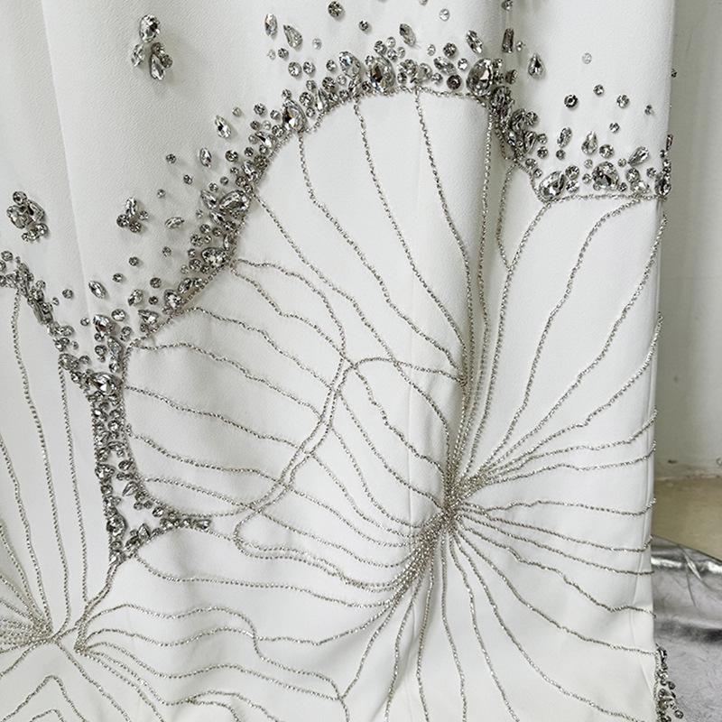 Designer Rhinestone Beaded Evening Gown - In Stock Spring 2025