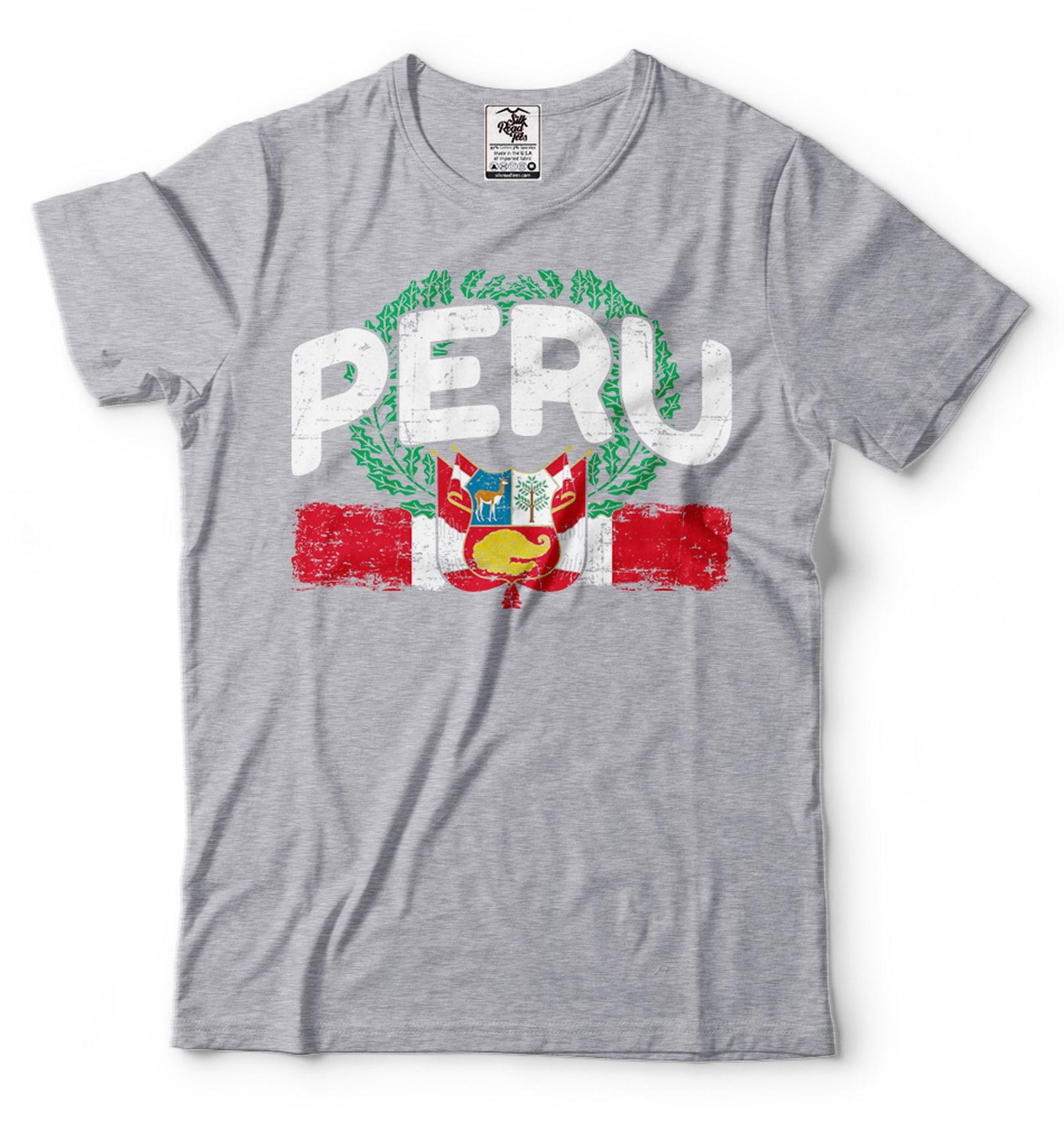 Peru Flag T-Shirt: Patriotic Peruvian Pride Tee L