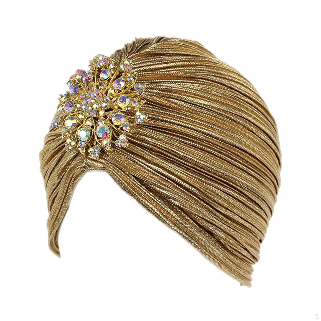 Indian Turban Beanie Stretch Headwrap Head Wrap for Female Women Lady Birthday Wedding