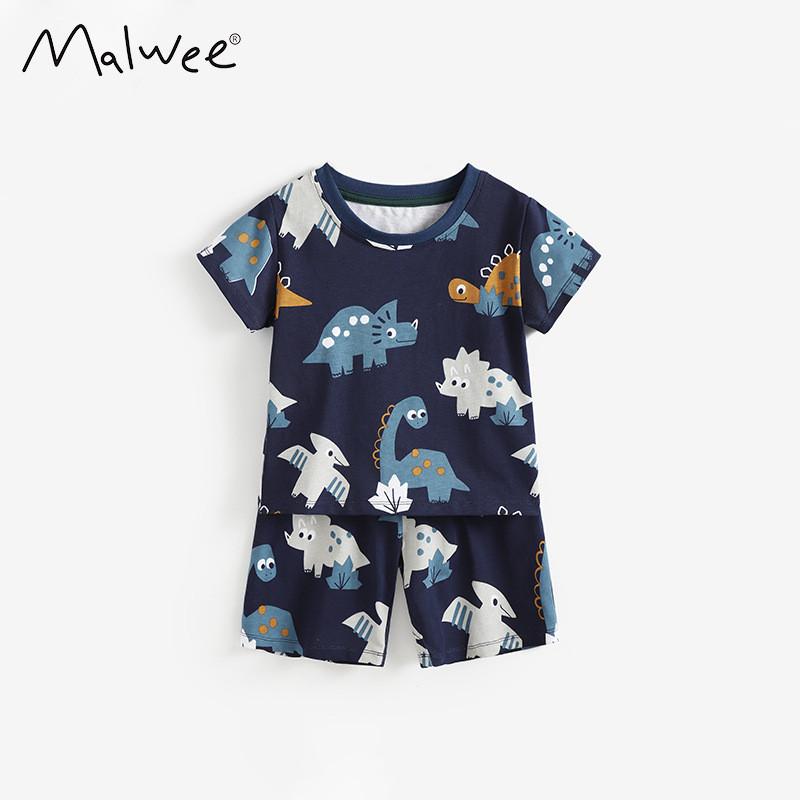 Malwee Boy Summer Casual Cotton T Shirt Shorts Set For Kids 3 -8 Years Old