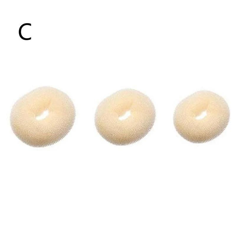 

3 шт. Стильная сумка для волос в форме пончика, кольцевой стиль, передний стиль, пончик, завязанный для прически C