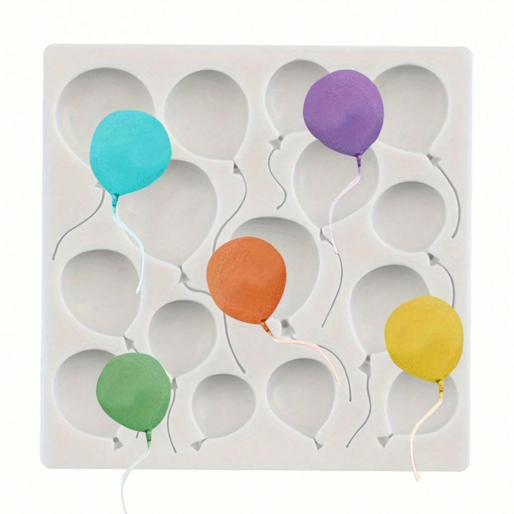 Silicone Fondant Mold for Cake Decoration Balloon Shape Gum Paste Mold, DIY Baking Tools, Chocolate Clay Casting, Lead-Free Material