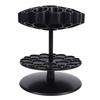 25 Hole Hair Brush Holder 360 Degree Rotating Detachable Base Salon Brush Storage Stand Organizer Black