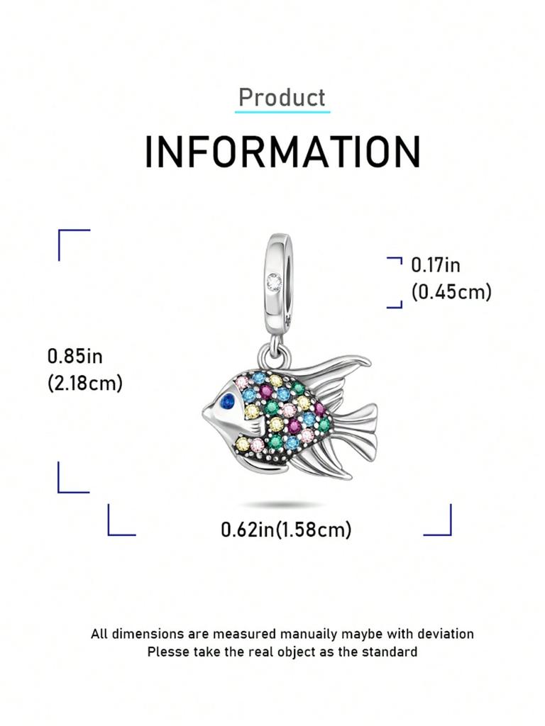 Charms Plata Deep-Sea Colorful Fish Octopu Beads Copper Plated Fit Copperoriginal Bracelet For Jewelry Making Diy Charm