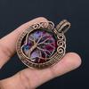 Tree Of Life Multi Fire Labradorite Pendant Gemstone Jewelry, 999 Copper Wire Wrapped Pendant, Gift For Women Handmade Pendant