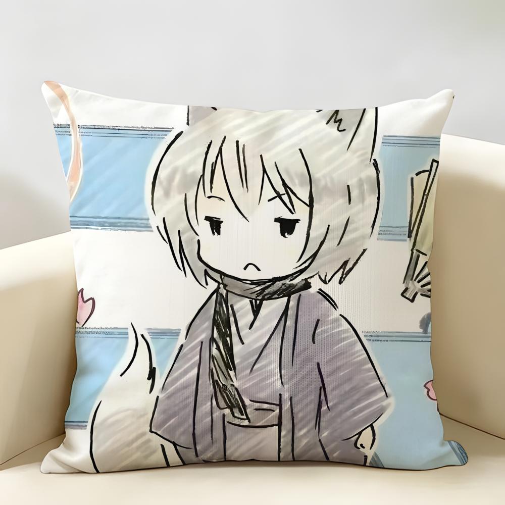 Anime KKamisama Hajimemashita Cushion Cover Natural Linen Organic Fabric DoubleSided Printing Room Sofa Decor Pillow Case