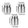 Stainless Steel Tea Tin 800/950/1500ml Large Capacity Tea Jar with Visual Cover Moisture-proof Coarse Grains Storage Box