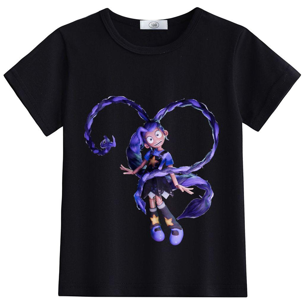 Unique Outfit 32217 Meerkleurig meisjes Lily Lovebraids T-shirt met korte mouwen 130cm zwart