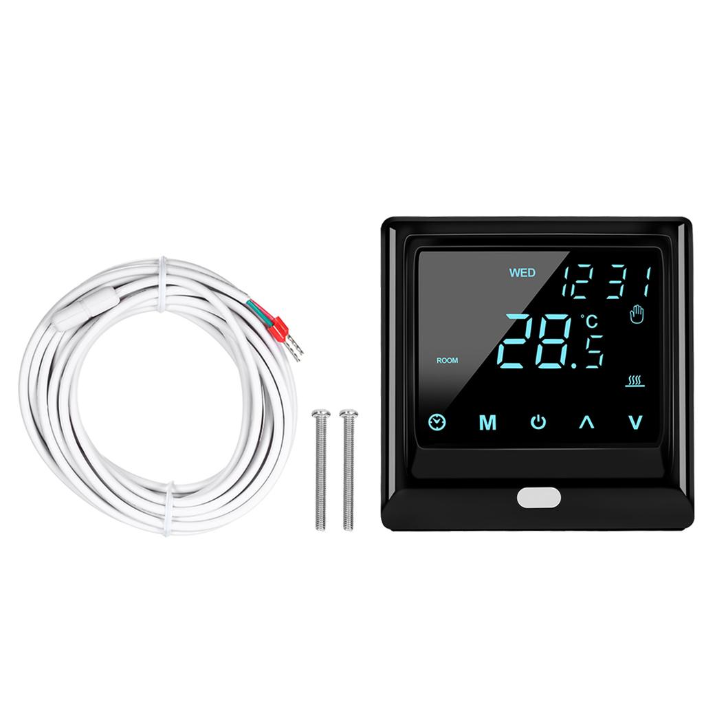 Wi-Fi Smart Thermostat 16A Digital Temperature Controller APP Remote Control Weekly Circulation Programmable Electric Underfloor Hting with Large LED 