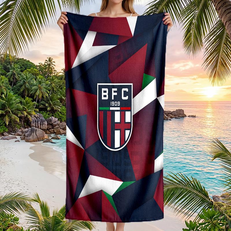Bologna FC Druck Schnelltrocknendes Strandtuch Mikrofaser Saugfähig Tragbares Reise-Badetuch