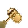 Musiclily Pro Vintage 3L+3R Guitar Locking Tuners for LP Les Paul Electric/Acoustic Guitars, Gold/Green Buttons