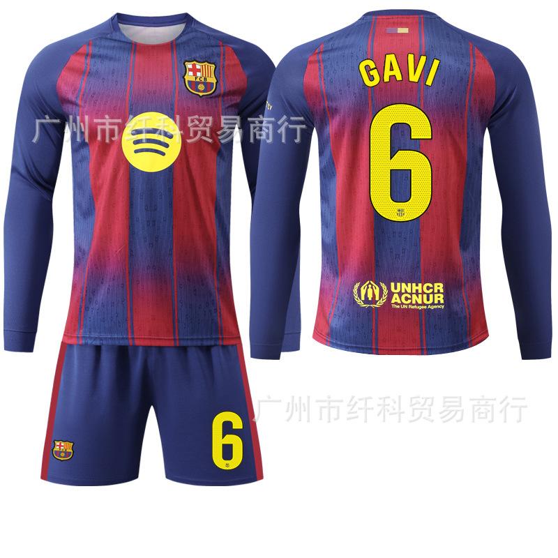 2526 new Rashford long-sleeved jersey autumn and winter jersey Barcelona home court No. 10 Yamal sweat-absorbing football jersey #22