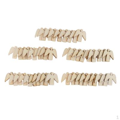 Pack of 150 Unfinished Blank Angel Wooden Chips Gift Tags Ornament 2.5 X