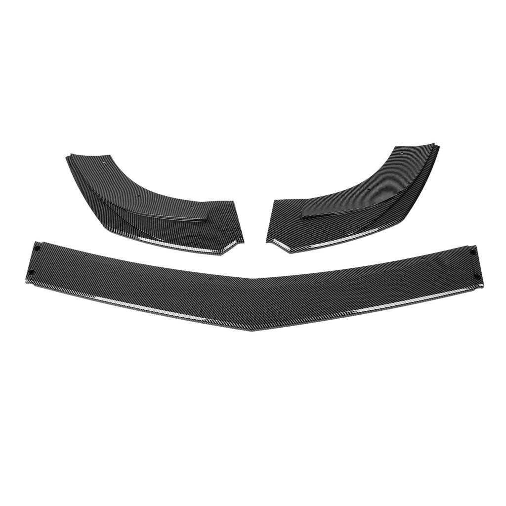 3PCS Front Bumper Lip Spoiler Scratch Resistant Bumper Lip Chin Splitter Kit Replacement for C‑Class W204 04 2011‑2014