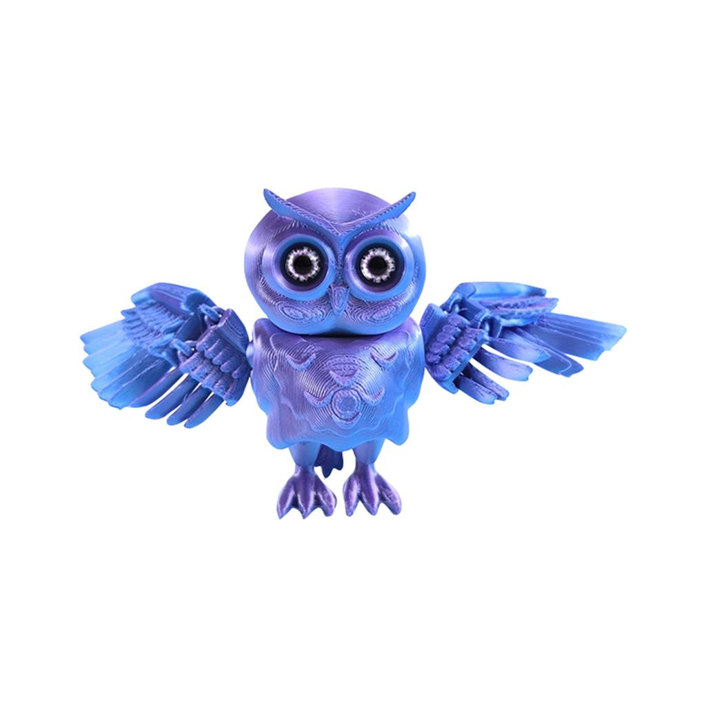 3D Printed Exquisite Owl 3D Owl Cute Ornaments Toy Doll Woodpecker Colorful Bird Crafts Ornaments