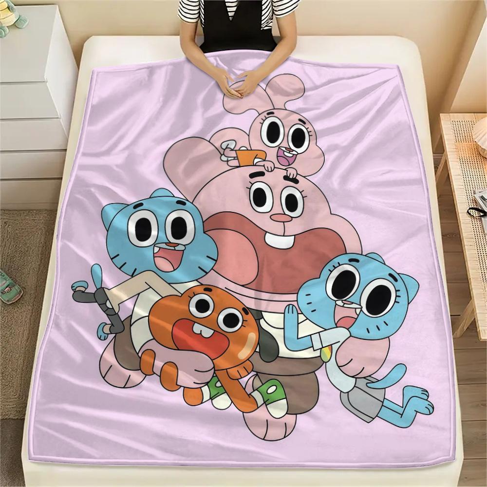 The Amazing World of Gumball Flannel Blanket, High quality Comfortable for All Seasons, Home Decor, Warmth and Comfort
