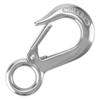 6Pcs 304 Stainless Steel Fast Eye Safety Snap Hook, 0.2Ton 440Lbs Heavy Duty Lifting Grab Hook With Spring Latch For Boat Rigging Hardware