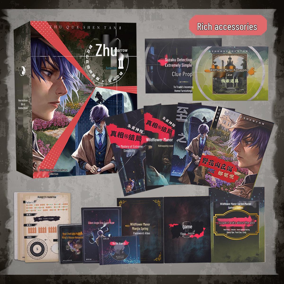 Vermilion Bird Detective: 2-Player Suspense & Deduction Board Game