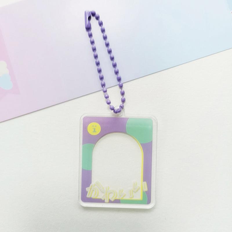 

Acrylic Transparent Photocard Holder Photo Frame Key Chain Idol Photo Sleeves Star Chasing Pendant School Stationery