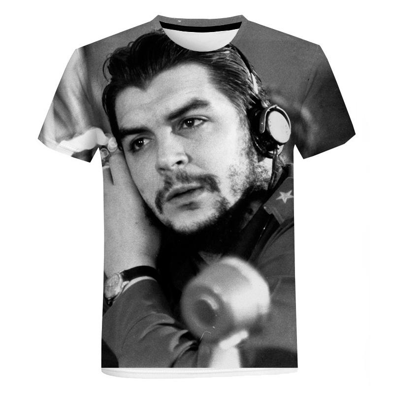 Guerrilla Captain El Che T Shirt Men 3D Print Marxist Revolution Ernesto Guevara Tee Shirt T-Shirt Unisex Short Sleeve y2k Tops XXXXL