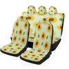 Sunflower Pattern Car Seat Cover Set - Trendy High-Quality Polyester, Fit For Most Cars, Includes 2 Front & Rear Seat Covers, Ma